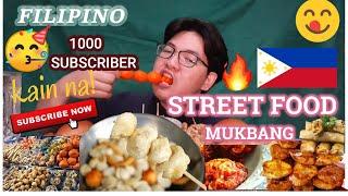 FILIPINO STREETFOODS MUKBANG & 1K SUBS CELEBRATION|| ISAW| KWEK KWEK| FISHBALL & MORE