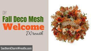 How to Make a Fall Deco Mesh Wreath