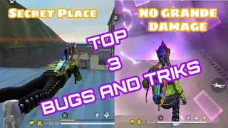 FreeFire Top 3 Bugs And Tricks| OB25 | 100% Work