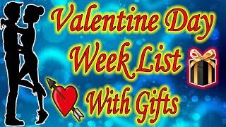 Valentine Day Week List 2021 With Gifts | Best Gifts for Valentine's Day Week | MJ Gift Gallery