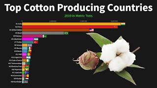 Top Cotton Producing Countries from 1960 to 2019