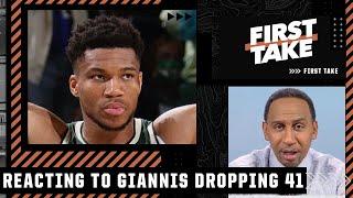 Stephen A. reacts to Giannis dropping 41 in the Bucks' Game 3 win over the Suns | First Take