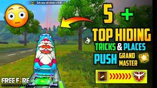 FREE FIRE - TOP HIDING TRICKS & PLACES FOR GRANDMASTER PUSH