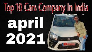 Top 10 Selling Cars Company April 2021