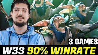 W33 spamming Meepo in Rank Game — 90% Winrate 10 Games in 3 days