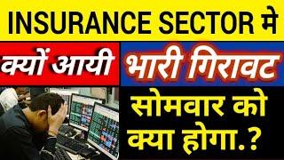 INSURANCE SECTOR मे क्यों आयी भारी गिरावट | share market today's budget news