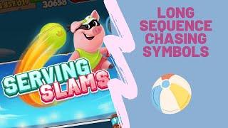 Serving Slams | Coin Master | Long sequence chasing symbols | 10-point symbol event
