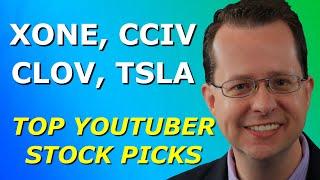 XONE, CCIV, CLOV, TSLA - Top 10 YouTuber Stock Picks for Monday, February 22, 2021 - Part 1