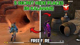Free fire 5 best hiding places in kalahari map tricks tamil / TGB