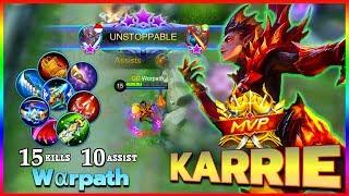 Boots?! No Need! Late Game Monster is Real | Dragon Queen Karrie Gameplay by Wαrpath ~ Mobile Legend