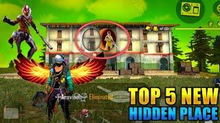 Top 5 New Hidden Places In Free fire [In Rank] | Hiding Place in Freefire 2020