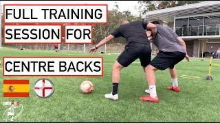 FULL TRAINING SESSION IN ENGLISH & SPANISH FOR CENTRE BACKS | Joner 1on1 Football Training