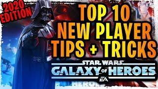 Top 10 New Player Tips + Tricks Guide for 2020 in Galaxy of Heroes! How to Be the Best Free-To-Play!