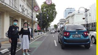 Driving in Downtown Bandung, Indonesia ~ Dago to Asia Africa Street HD