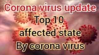 Corona virus update | Top 10 affected state by corona virus | Date - 21-03-2020