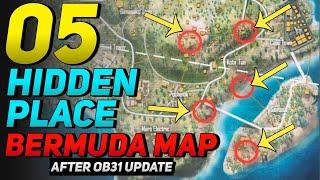 Top 5 Hidden Place in Bermuda Map for Rank Pushing |Best Hidden Place After ob31 Update in Free Fire