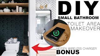 DIY Small Bathroom Makeover | Toilet Area