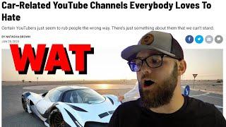 TOP 10 MOST HATED Automotive Youtube Channels *MY REACTION*