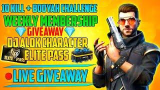 Free Fire Live Giveaway Weekly Membership 10kill+ Booyah ||