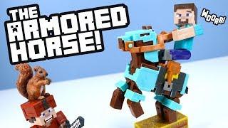 Minecraft Toys Steve and Diamond Armored Horse Action Figures! Mattel