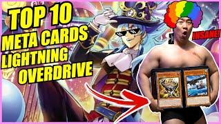 TOP 10 META BREAKING YUGIOH CARDS from LIGHTNING OVERDRIVE | Susu & Jenjen | HeadtoHead Battles