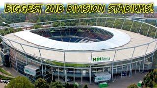 Top 10 Biggest 2nd Division Football Stadiums in Western Europe!