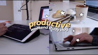 productive weekend study vlog ♡