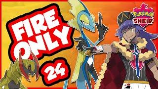 LEON VERSLAAN MET ALLEEN VUUR POKEMON ! | #24 Pokemon Shield