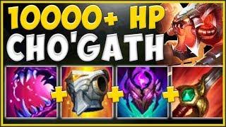 ACHIEVE MAX POSSIBLE TRUE DMG BURST WITH MAX HEALTH CHO'GATH! - League of Legends Season 10 Gameplay