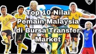 Top 10 Nilai pemain tertinggi Malaysia mengikut Bursa Transfer Market Januari 2020