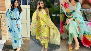 Top 10 Trendy Suit Designs||Floral Designs||Hand Painted Suits || Styles and Patterns || Trendzz Inn