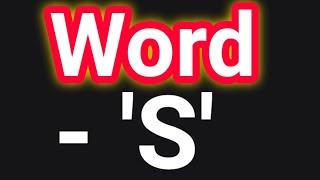 Top 10 positive words start with Letter - ‘S' ll Word - 'S'..!!