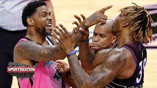 Heat's Udonis Haslem ejected after a dust-up with 76ers' Dwight Howard | SportsNation