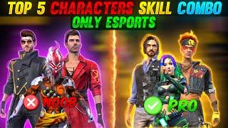 Top 5 Characters Combination For Esport Player - Garena Free Fire