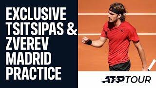 Stefanos Tsitsipas | Alexander Zverev Practice (Court Level)