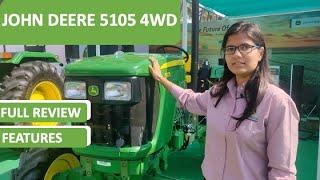 John Deere 5105 4WD Tractor Full REVIEW and Features - KhetiGaadi