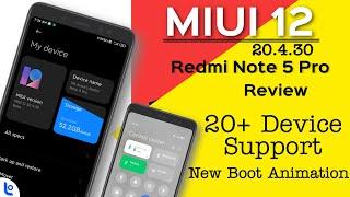 MIUI 12 20.4.30 Latest update on Redmi Note 5 Pro Review - What's New | 20+ Device Support 