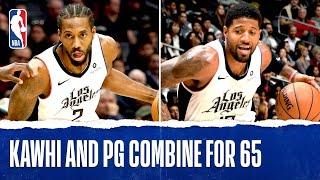 Kawhi Leonard & Paul George Combine For 65!