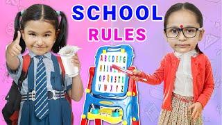 Kids PRETEND Play TEACHER TEACHER - SCHOOL RULES |  ToyStars