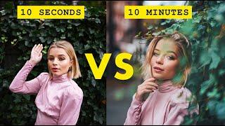 10 Second Photoshoot vs 10 Minute Photoshoot