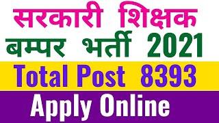 Government  Teacher  बम्पर  भर्ती / Total Post  8393 / Apply Online