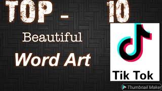 Top 10 Tiktok Word Art.//beautiful drawing made by Alphabets//.