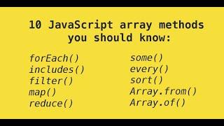 top 10 JavaScript array methods you should know In Hindi | JavaScript array methods in hindi