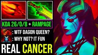 NEW 7.24B CANCER HERO Counter Any Hero With Dagon Eblade Queen | Epic One Shot BB Like Sh*t Dota 2