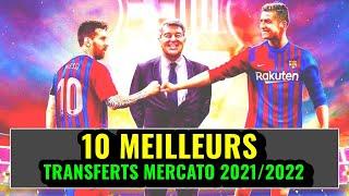 TOP 10 TRANSFERTS OFFICIELS MERCATO 2021 2022 (PSG, MANCHESTER UNITED, BARCA..) MEILLEURS TRANSFERTS