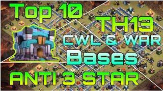 New Top 10 Th13 War Base Links | Best Th13 Anti 2 Stars WAR BASE 2020 | Th13  Anti 3 Stars War Base