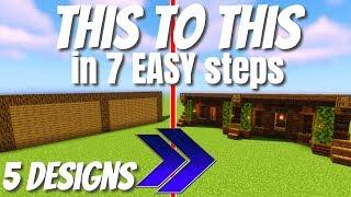 How to build the BEST Walls in Minecraft: Walls in 7 EASY Steps & 5 Different Styles (Avomance 2020)