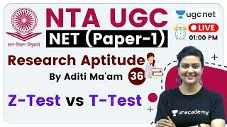 NTA UGC NET 2020 (Paper-1) | Research Aptitude by Aditi Ma'am | Z-Test vs T-Test