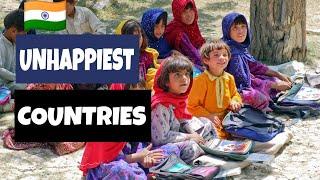 Top 10 World's Unhappiest Countries In the World in 2020.