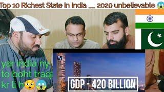 Top 10 Richest State in India __ 2020 must watch Pakistani reaction